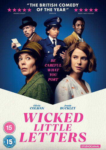 Wicked Little Letters (2024) DVD med Olivia Colman, Sharrock
