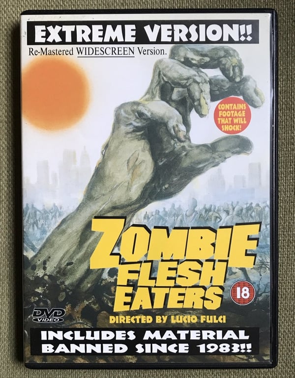 ZOMBIE FLESH EATERS Remastered Widescreen DVD (1983) – Forbudt, nå gjenutgitt