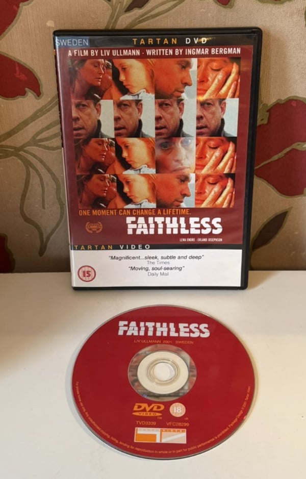 Tartan Video: Faithless (2000) med Liv Ullmann, Ingmar Bergman (DVD)