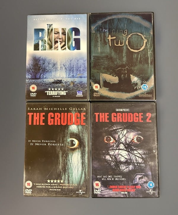Skräckpaket: The Grudge 1 & 2 samt The Ring 1 & 2 på DVD