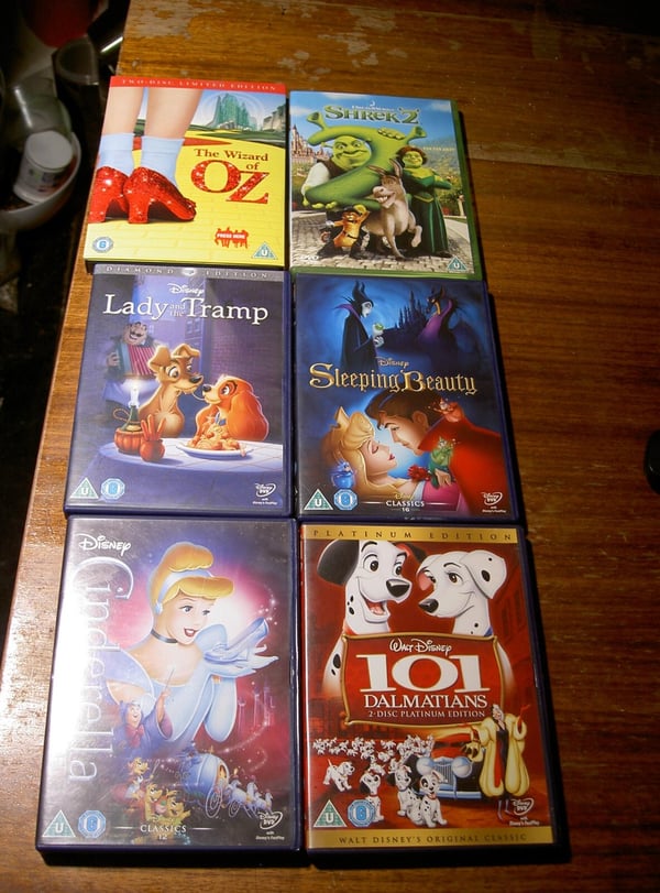 Klassiset Lastenelokuvat: Disney, Shrek, Wizard – DVD-paketti
