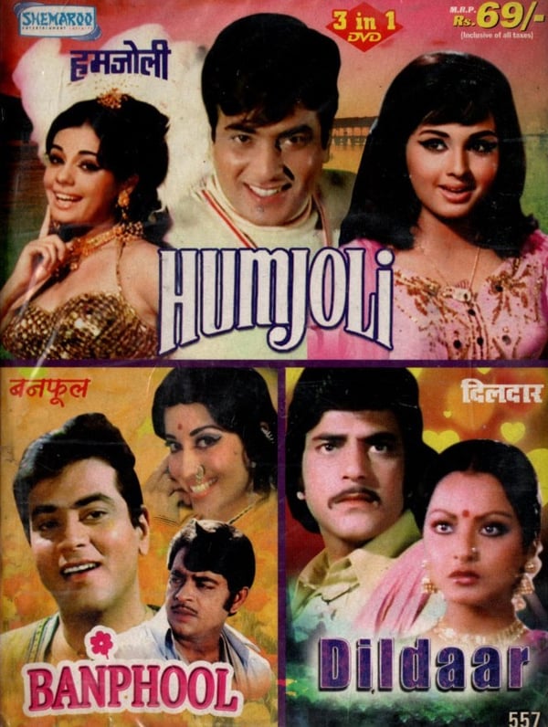 HUMJOLI - BANPHOOL - DILDAAR - SHEMAROO BOLLYWOOD 3-i-1 DVD