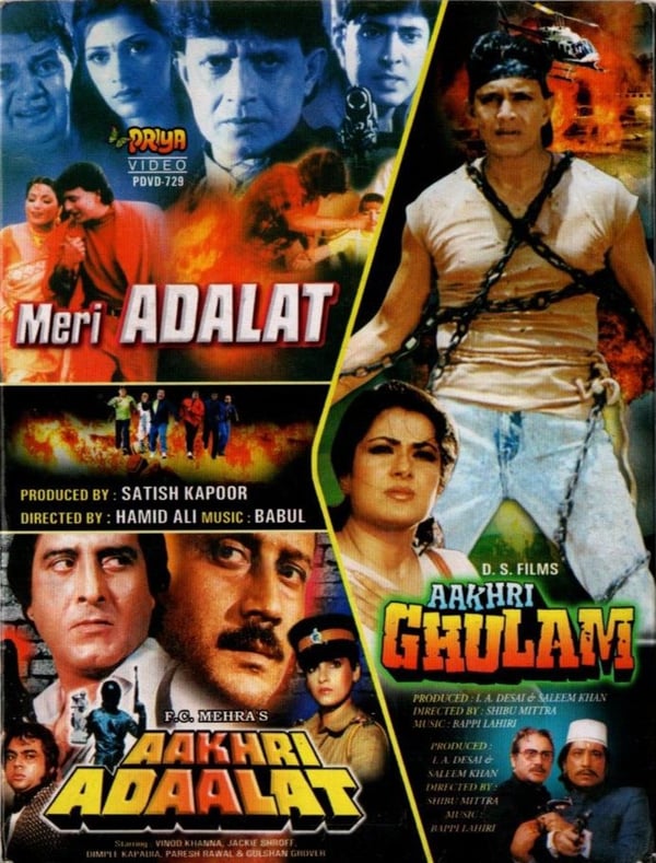 Meri Adalat, Aakhri Adaalat, Aakhri Ghulam - 3-i-1 Bollywood DVD