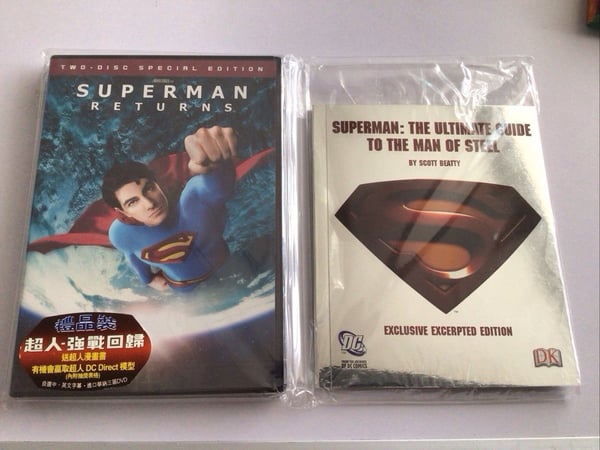 Superman Returns Sjælden HONG KONG Import DVD inkl. Bog
