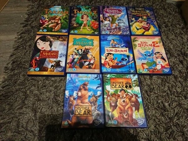 Disney 10-DVD-paket: Tarzan, Mulan, Björnbröder, Lilo & Stitch
