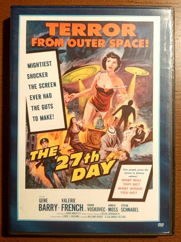 The 27th Day DVD (1957) med Gene Barry, Valerie French