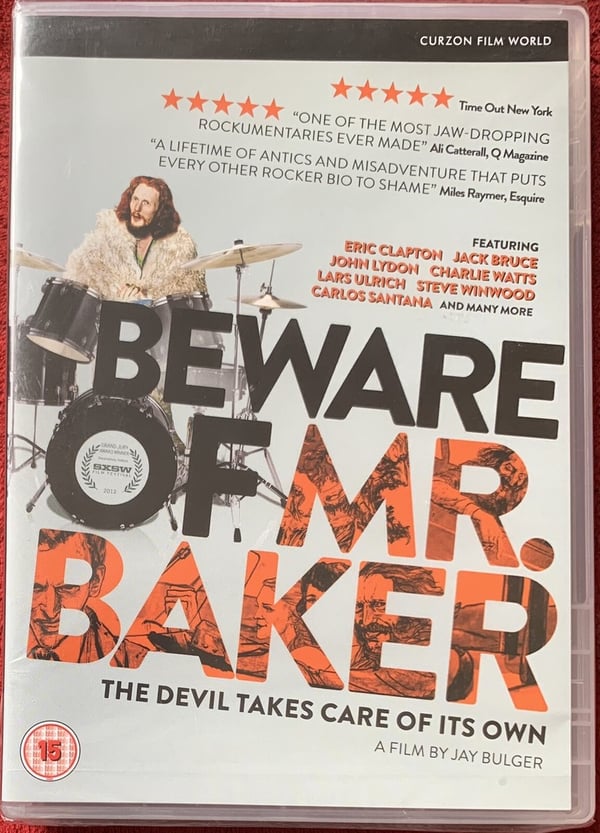 Beware Of Mr Baker DVD (Jay Bulger, Eric Clapton, John Lyndon)