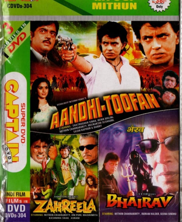 Aandhi Toofan, Zahreela, Bhairav - Bollywood 3-in-1 DVD