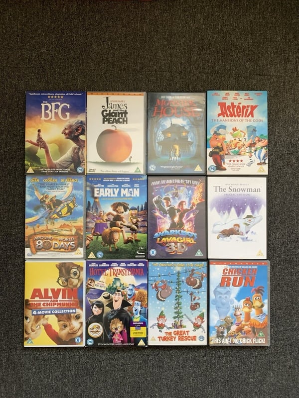 Barnefilmer X12 inkludert SVK DVD