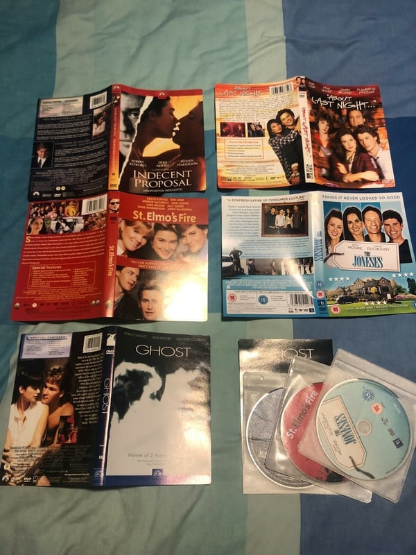 Demi Moore 6 elokuvan paketti: Ghost, St. Elmo's Fire, Indecent Proposal ym. DVD