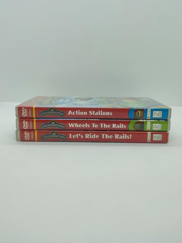 Let's Ride The Rails Dvd Chuggington: Action Stations, Wheels to The Rails, Let's Ride The Rails ...