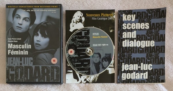 Masculin Féminin (1966) - UK DVD med bog, Jean-Luc Godard