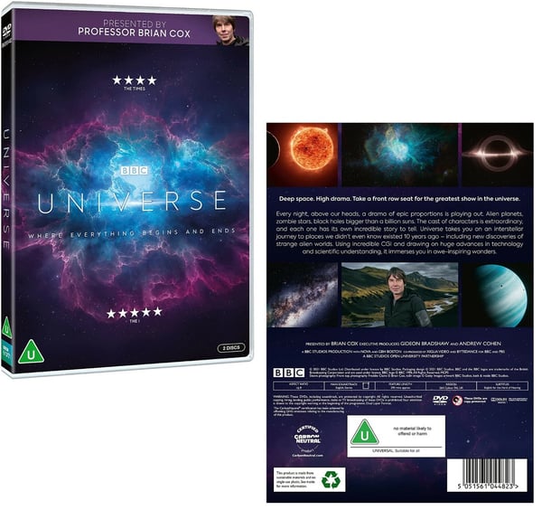 THE UNIVERSE med Prof. Brian Cox (2021) – TV-serie (DVD)