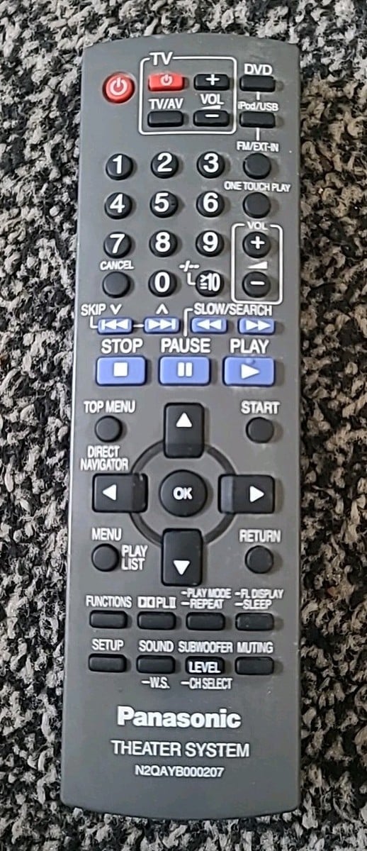 Original Panasonic N2QAYB000207 Fjernkontroll for Hjemmekino/DVD