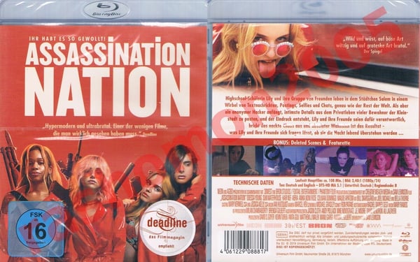 Assassination Nation Blu-ray Odessa Youngin kanssa