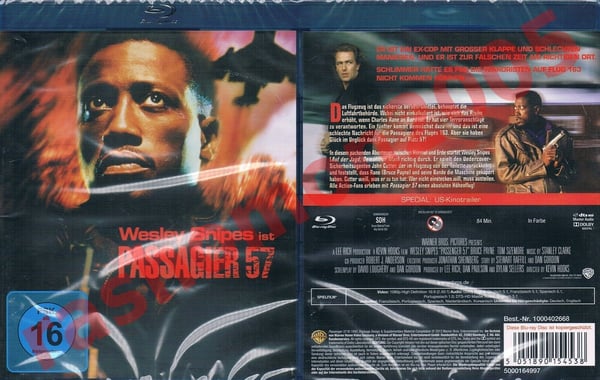 Passenger 57 Blu-ray med Wesley Snipes (Region B)