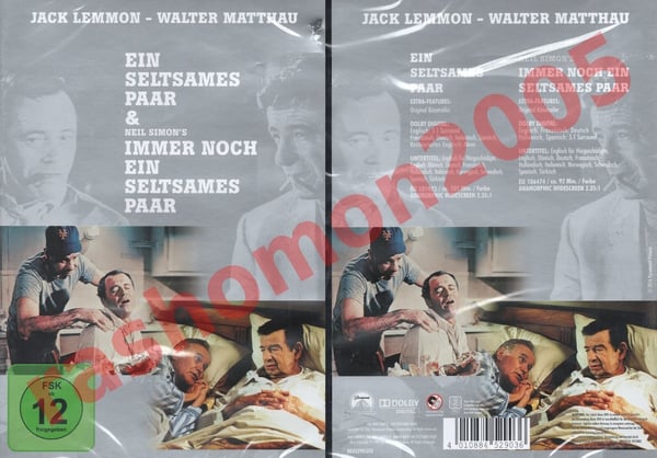 The Odd Couple 1+2 DVD med Jack Lemmon & Walter Matthau