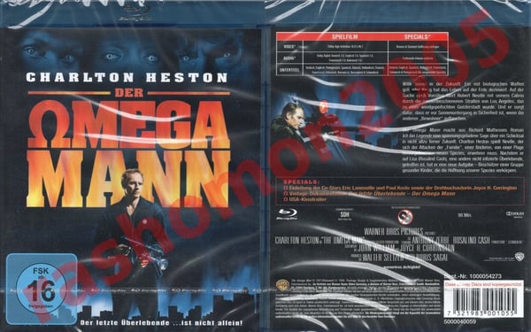 The Omega Man Blu-ray med Charlton Heston (Region B)