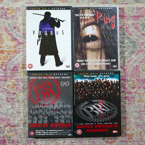 Tartan Asia Extreme 4X Lot: Kinji Fukasaku, Ryuhei Kitamura (JAPAN DVD)