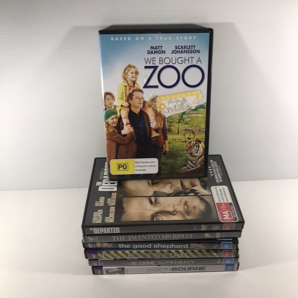7 x Matt Damon Film-pakke (Zoo, The Departed m.fl.)