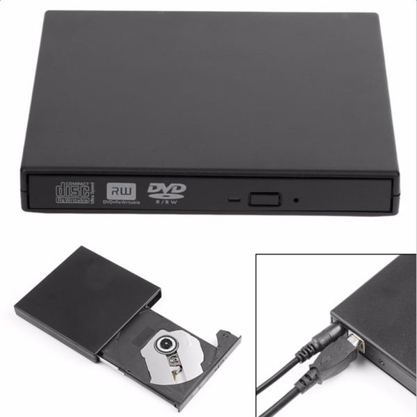 Ekstern USB 2.0 CD/DVD-brenner for bærbar PC Ekstern USB 2.0 CD/DVD-brenner for bærbar PC