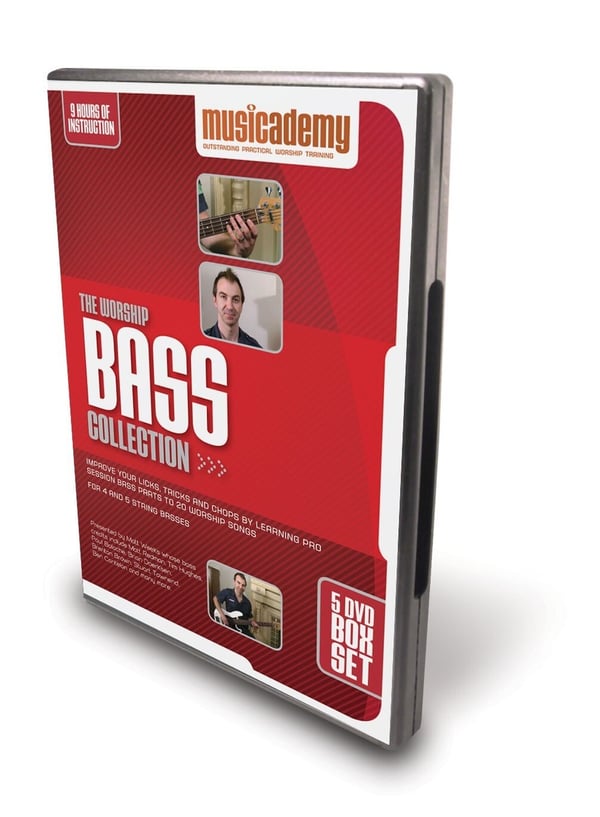 The Worship Bass Collection – 5 DVD:n setti Musicademyltä