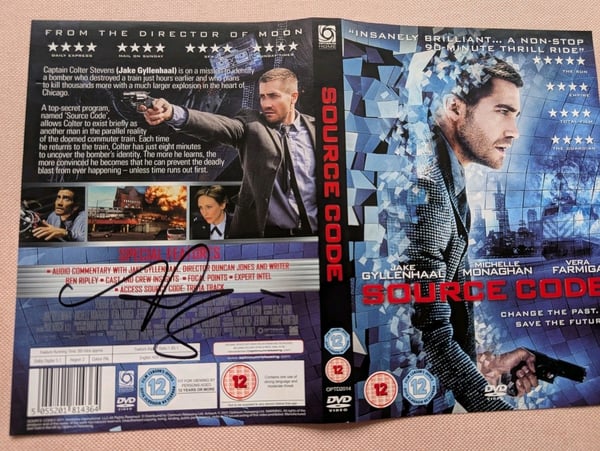 Source Code DVD signert av Michelle Monaghan