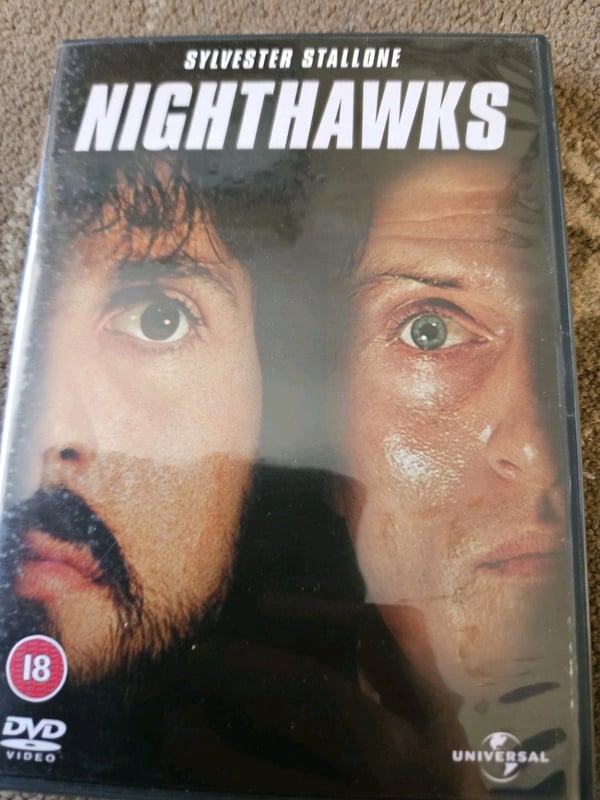 Nighthawks (1981) med Sylvester Stallone, klassisk thriller (DVD)