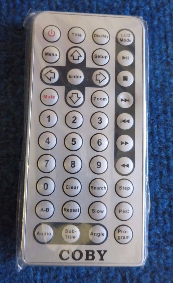 Coby JX-2001B Fjernkontroll for TF-DVD7100, TF-DVD8501, TF-DVD7050, TF-DVD8500 DVD