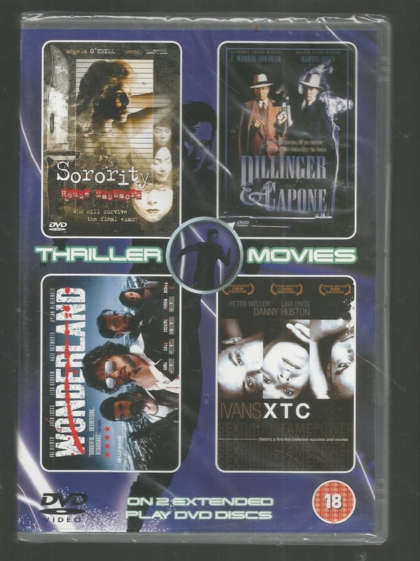 IVANS XTC, SORORITY HOUSE MASSACRE, WONDERLAND & DILLINGER - DVD Box