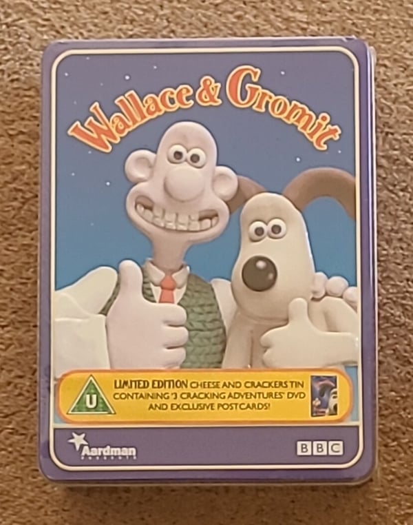 Wallace & Gromit: Limited Edition Ost- och kexburk med 3 filmer + extramaterial (DVD)