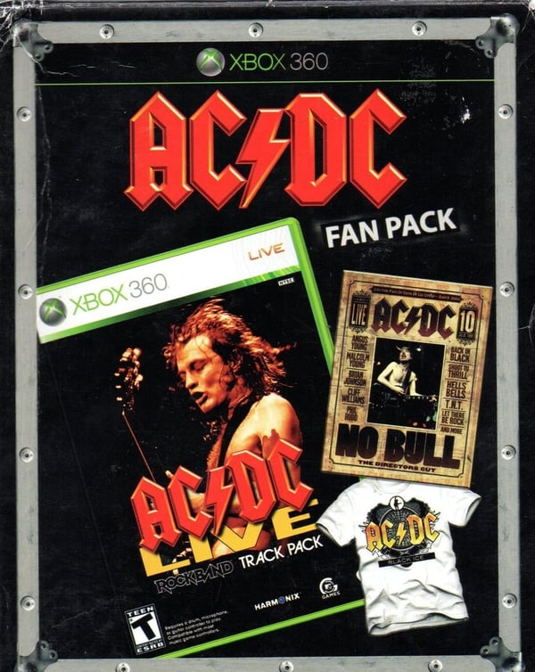 AC/DC Black Ice Fan Pack XBOX 360 Spil + T-shirt DVD