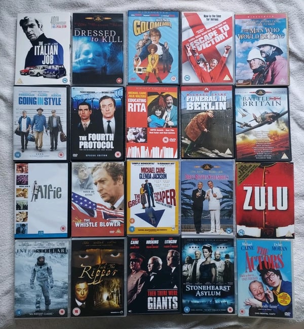 Michael Caine: 20 elokuvaa – Jack The Ripper, Zulu, Dress to Kill ym. DVD Michael Caine: 20 elokuvaa – Jack The Ripper, Zulu, Dress to Kill ym. DVD