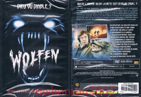 Wolfen Dieu ou Diable med Albert Finney, Edward – Skrekkfilm DVD (1981)