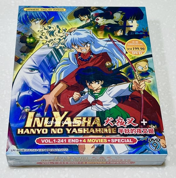 Inuyasha (TV) + Hanyo no Yashahime (TV) + 4 Filmer & Specialer DVD - Engelsk Ljud