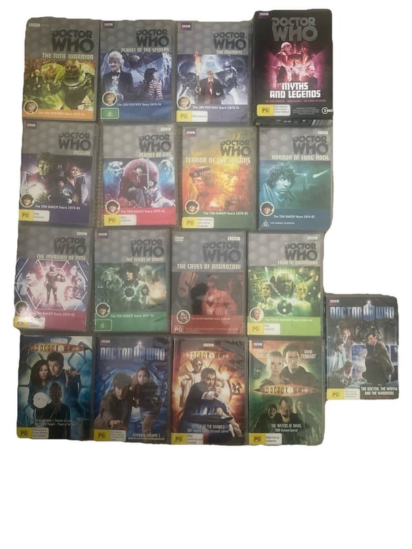 19 x Doctor Who DVD-pakke BBC med Jon Pertwee