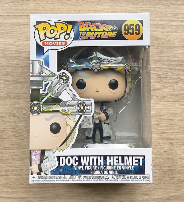 Funko Pop Back To The Future Doc With Helmet #959 + Free Protector Brand New