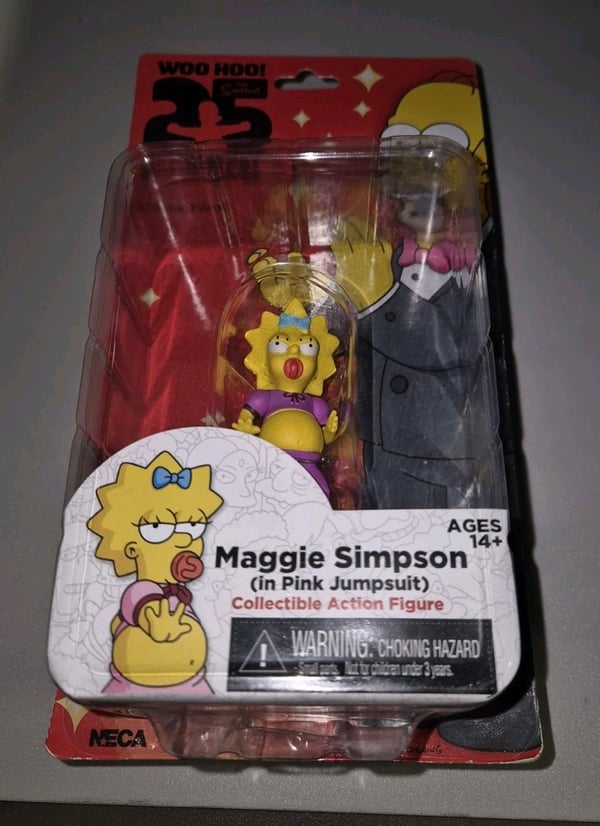 NECA The Simpsons Maggie Simpson Guest Stars Series 2 Action Figure Brand New