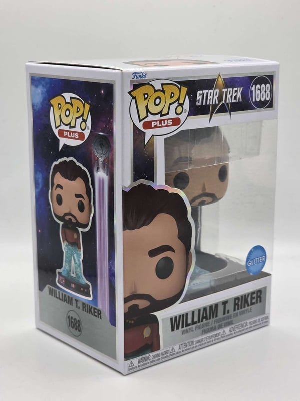 WILLIAM T RIKER (TRANSPORTER) Star Trek Funko Pop Plus Glitter #1688 Brand New