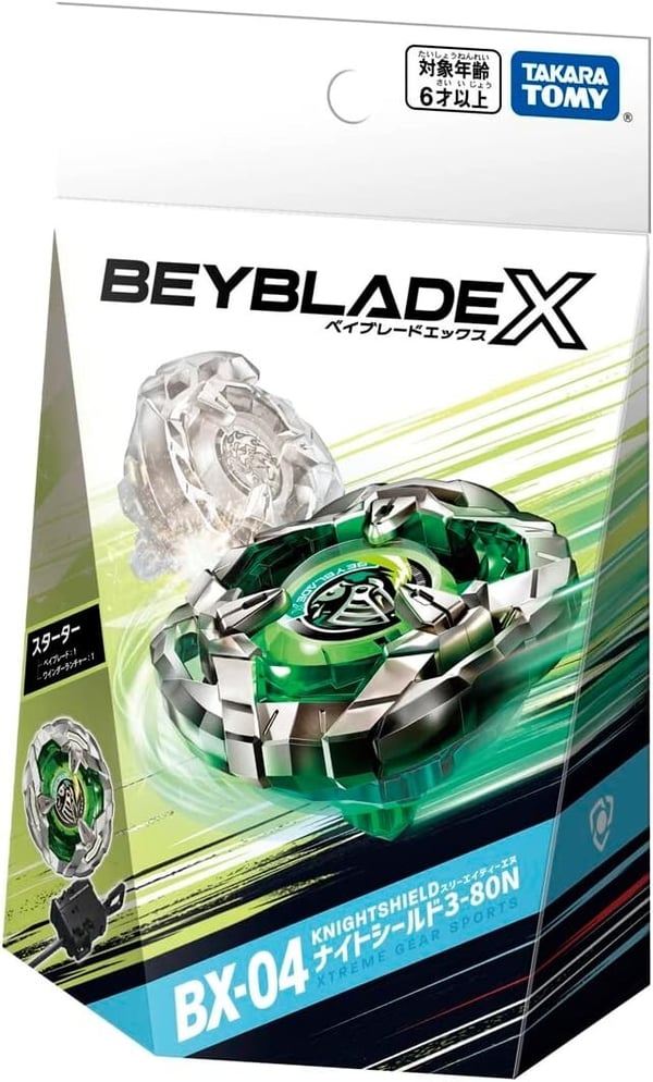 Takara Tomy Beyblade X 2023 BX-04 Starter Knight Shield 3-80N Brand New