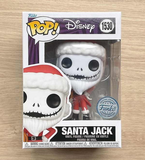 Funko Pop Disney Nightmare Before Christmas Santa Jack #1530 + Free Protector Brand New