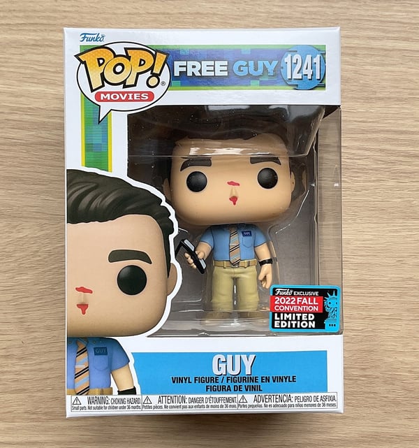 Funko Pop Free Guy Guy NYCC #1241 + Free Protector Brand New