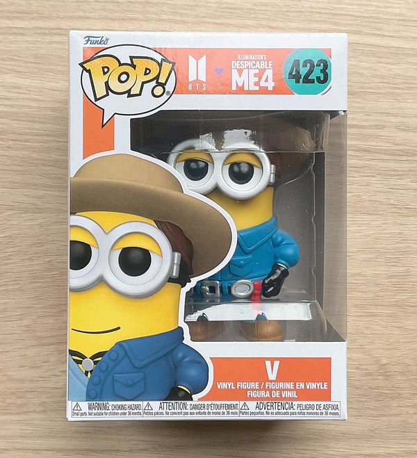 Funko Pop Rocks BTS + Minions V Minion #423 + Free Protector Brand New