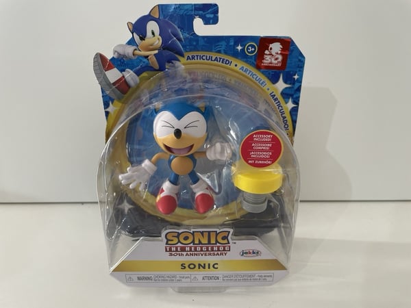 RARE SONIC THE HEDGEHOG 4 INCH LAUGHING SONIC ACTION FIGURE JAKKS ...