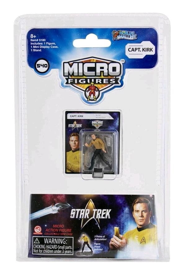 World's Smallest Toys Captain Kirk From Star Trek by Super Impulse Brand New