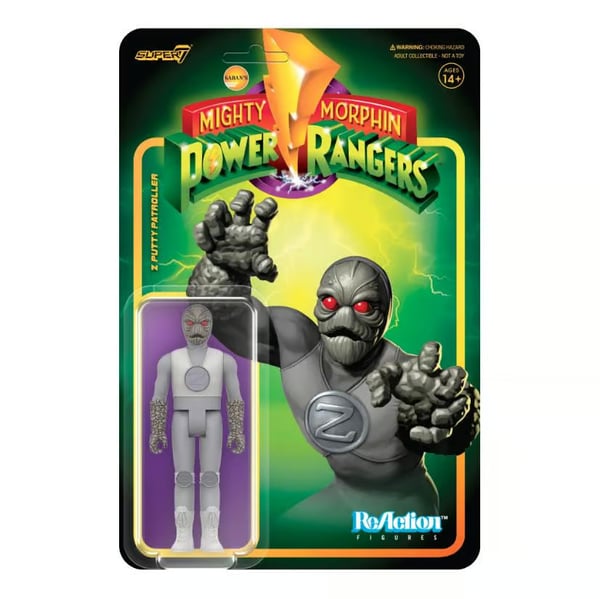 Super 7 Power Rangers W4 Z Putty ReAction Figure POWRW04-ZPT-01 Brand New