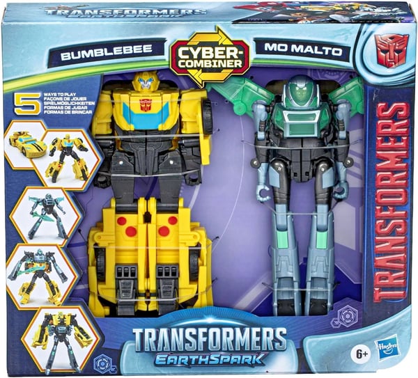 Transformers EarthSpark Cyber-Combiner Bumblebee & Mo Malto Action Figures 6y+ Brand New