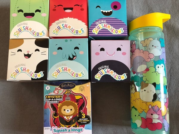 SquishMallows McDonalds, Harry Potter Squish-a-longs, & Water Bottle Brand New