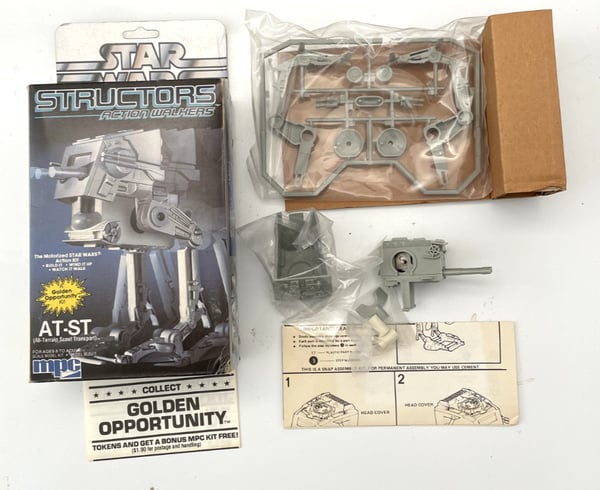 Star Wars Structors AT-ST ACTION WALKER Wind Up Toy MPC (1984) Brand New