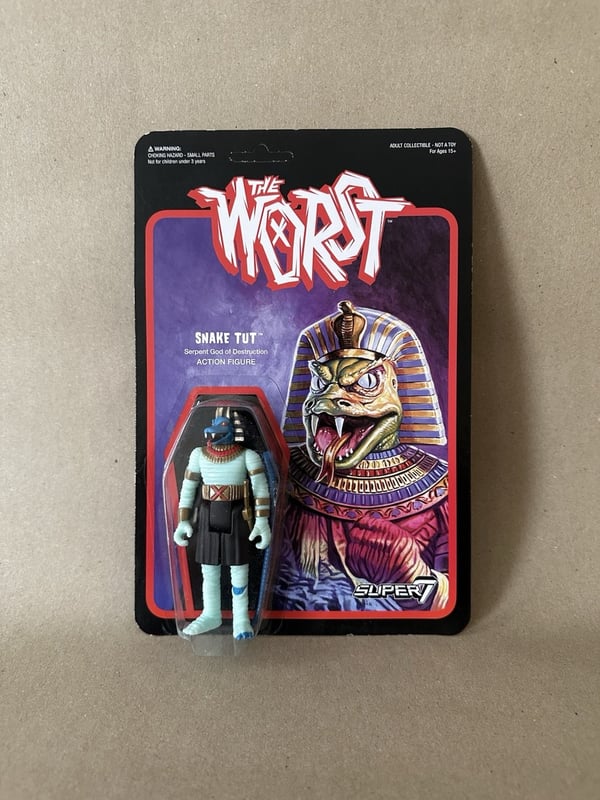 THE WORST Snake Tut Action Figure SUPER 7 Blue Variant 2016 Brand New